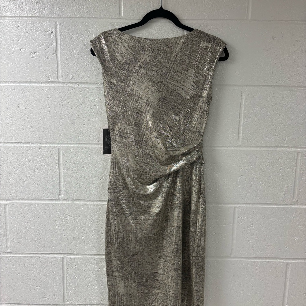 Vince Camuto Gold Metallic Cocktail Dress | Wedding Guest | Size 6 | NWT - Picture 5 of 7